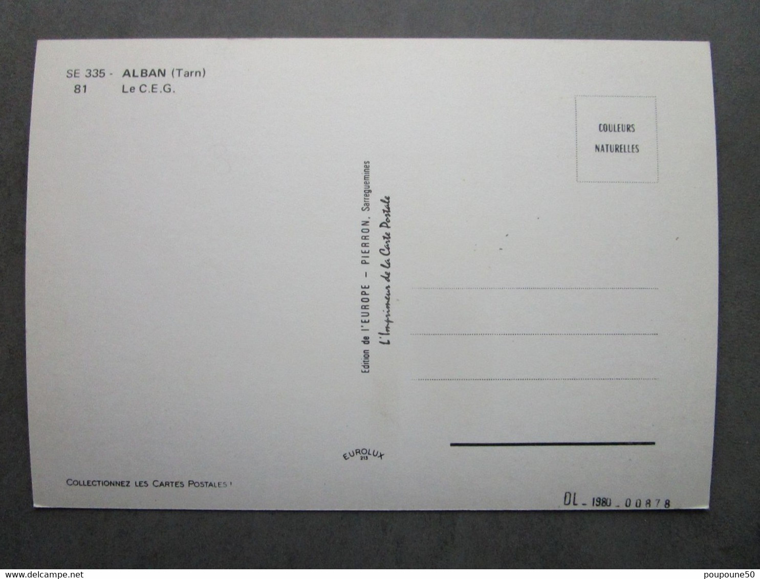 CP 81 Tarn  ALBAN  - Le C.E.G.  Collège ,école Vers 1970 - Alban