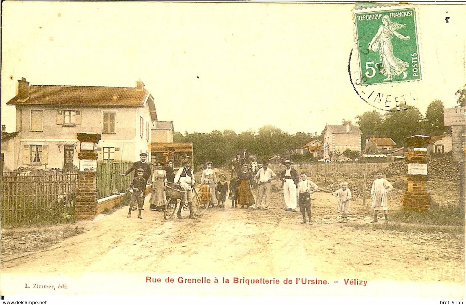 78 CHAVILLE VELIZY RUE DE GRENELLE A LA BRIQUETTERIE DE L URSINE UN PILIER EN BRIQUE INDIQUE PLACE DE LA  LIBERTE - Velizy