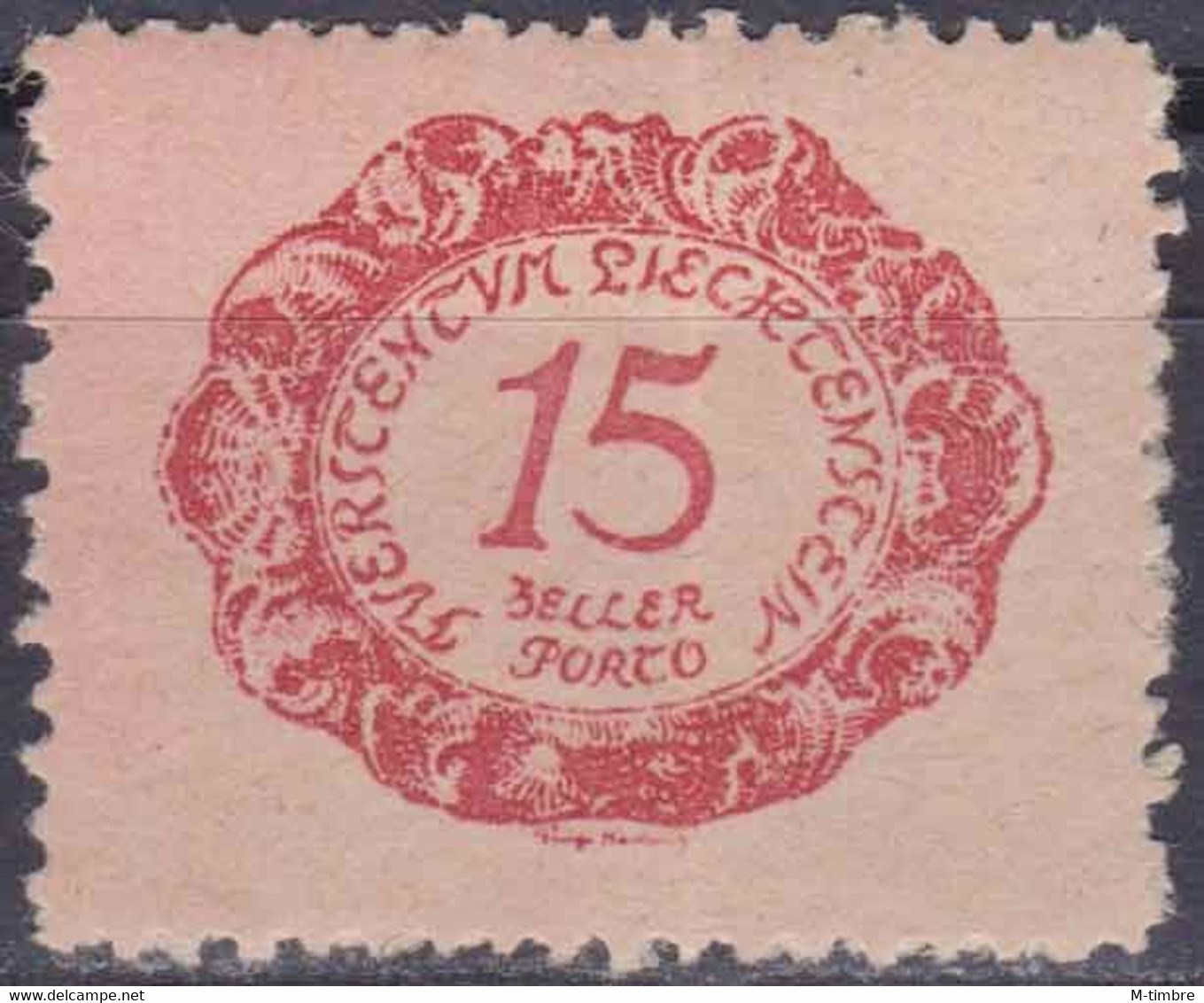 Liechtenstein (Taxe) YT 3 Année 1920 (MH *) (2 Scan) - Postage Due