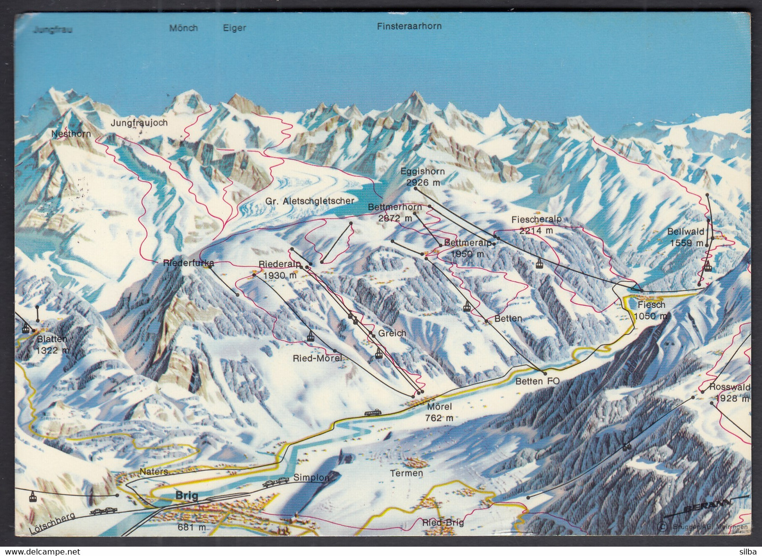 Switzerland Riederalp 1972 / Brig, Blatten, Riederalp,Bettmeralp,Fiesch-Eggishorn, Bellwald, Rosswald / Alpine Skiing - Bellwald