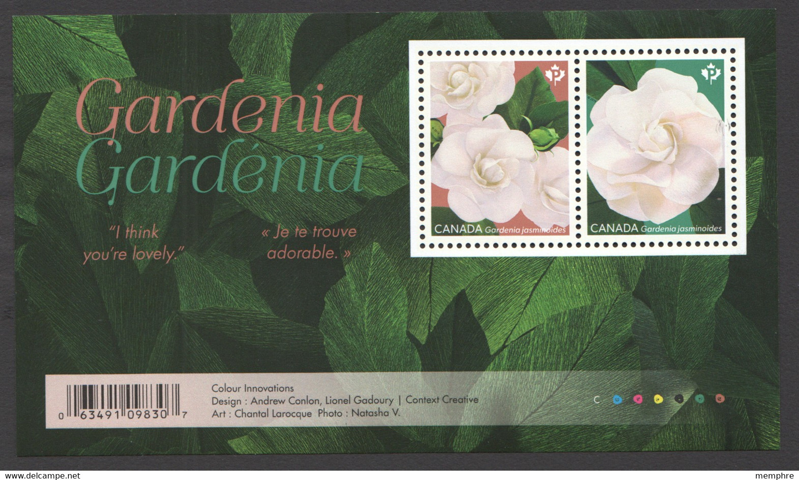 2019  Gardenia -Flower Souvenir Sheet Of 2 Different Sc 3166 ** MNH - Neufs