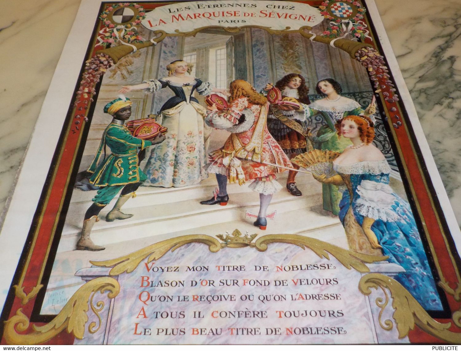 ANCIENNE PUBLICITE LES ETRENNES CHEZ LA MARQUISE DE SEVIGNE 1926 - Posters