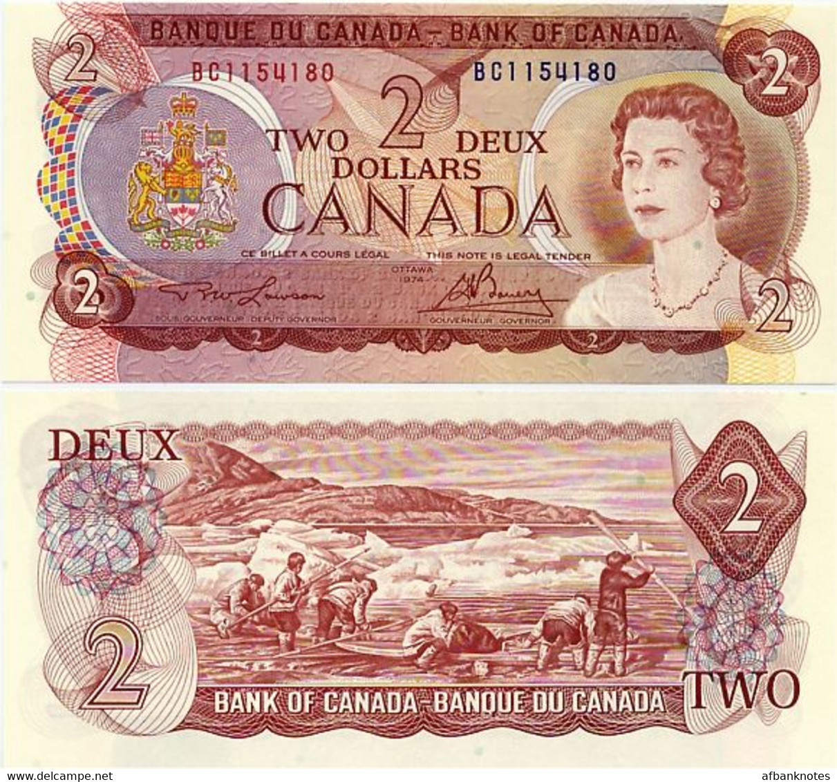 CANADA        2 Dollars       P-86a       1974        UNC - Canada