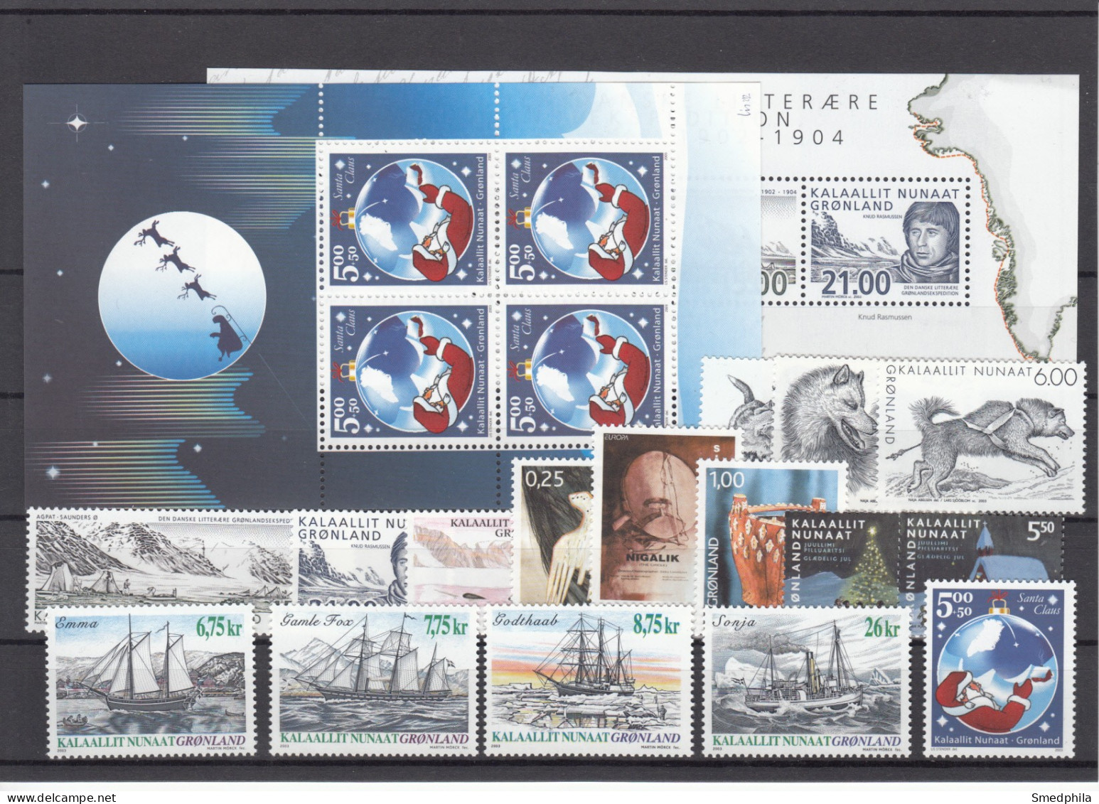 Greenland 2003 - Full Year MNH ** Excluding Self-Adhesive Stamps - Années Complètes