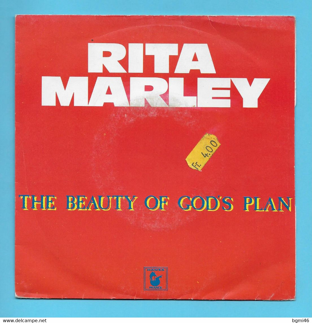 Disque Vinyle 45 Trs :  RITA MARLEY : THE BEAUTY OF GOD'S PLAN..Scan A  : Voir 2 Scans - Reggae