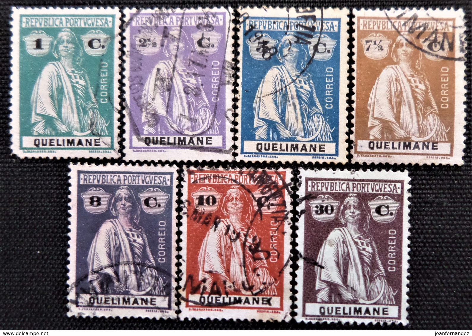 Timbres Des Colonies Portuguaises Quelimane 1914 Ceres Stampworld N° 25_30 à 34_37 - Quelimane