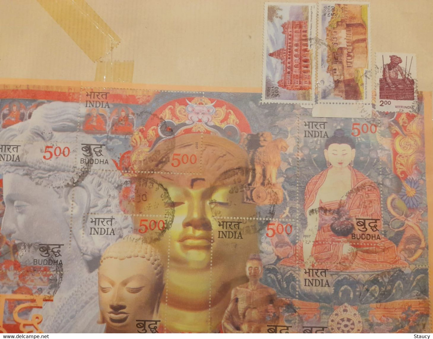 INDIA 2007 2550 YEARS OF MAHAPARINIRVANA OF THE BUDDHA Miniature Sheet MS Franked On Registered Speed Post Cover - Hinduism