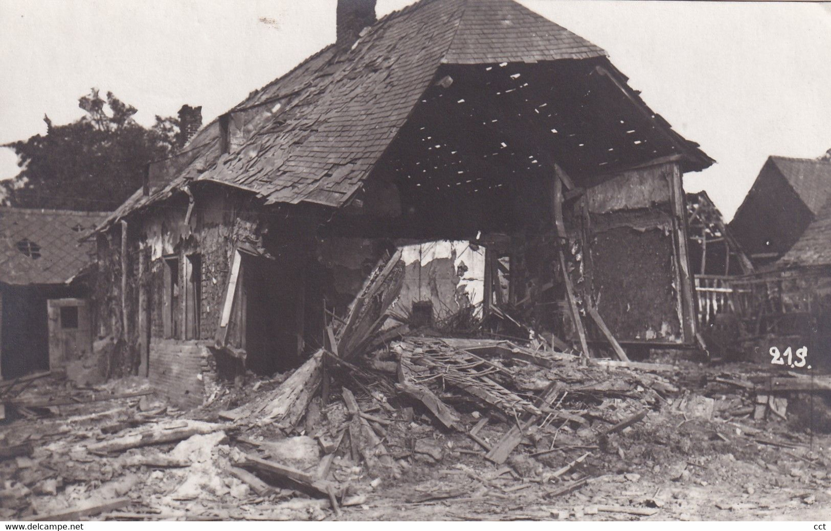 Houthem  Comines  FOTOKAART  Vernielde Woning Tijdens De Eerste Wereldoorlog - Comines-Warneton - Komen-Waasten