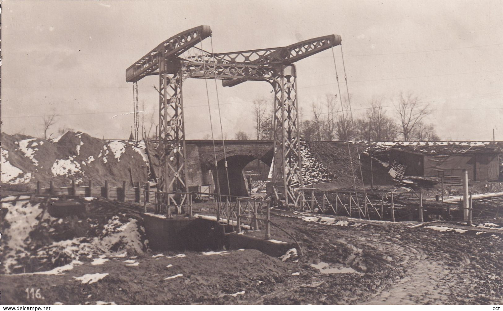 Kortewilde  Houthem  Comines  FOTOKAART  Vernielde Brug Tijdens De Eerste Wereldoorlog - Comines-Warneton - Komen-Waasten