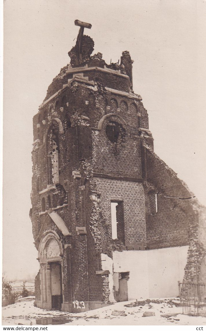 Geluveld  Gheluvelt  Zonnebeke  FOTOKAART  Vernielde Kerk Tijdens De Eerste Wereldoorlog - Zonnebeke