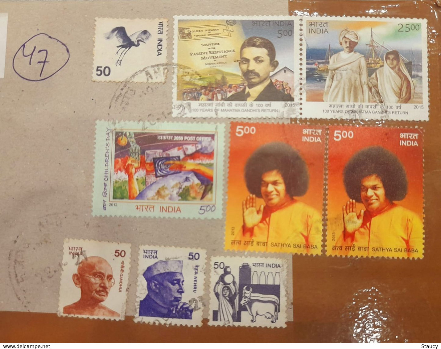 INDIA 2015 Centenary Of Return Mahatma Gandhi South Africa 2v Set Franked On Registered Speed Post Cove P.O Fresh & Fine - Sonstige & Ohne Zuordnung