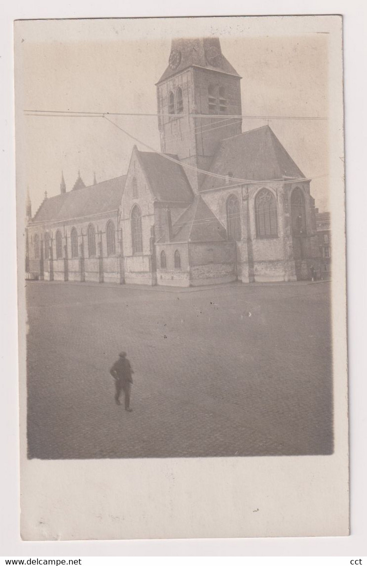 Waregem  FOTOKAART Van De Kerk En Omgeving Tijdens De Eerste Wereldoorlog - Waregem
