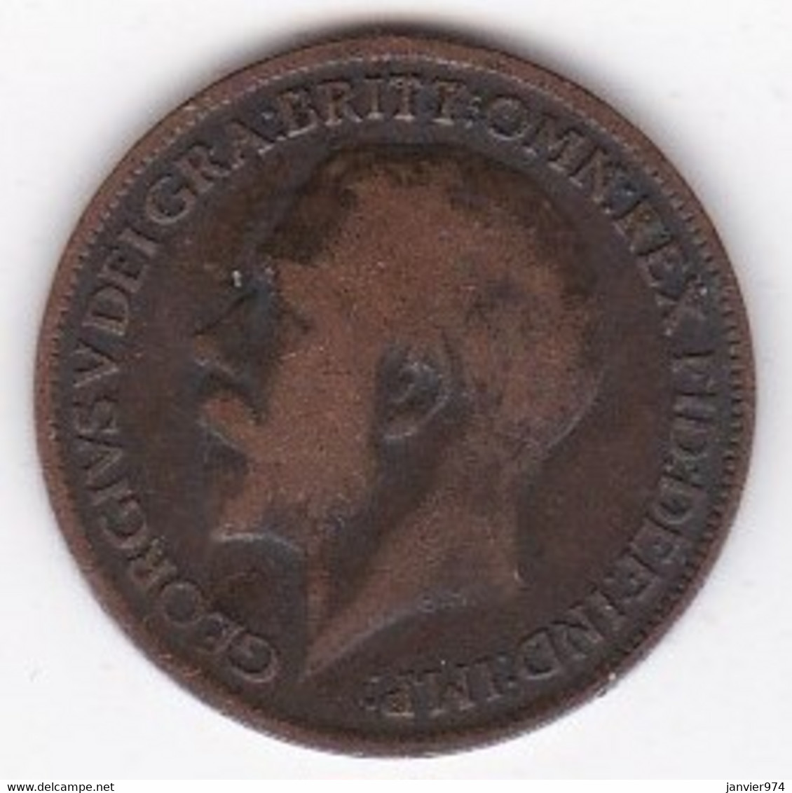 Grande-Bretagne 1 Farthing 1916 , George V, En Bronze, KM# 808 - B. 1 Farthing