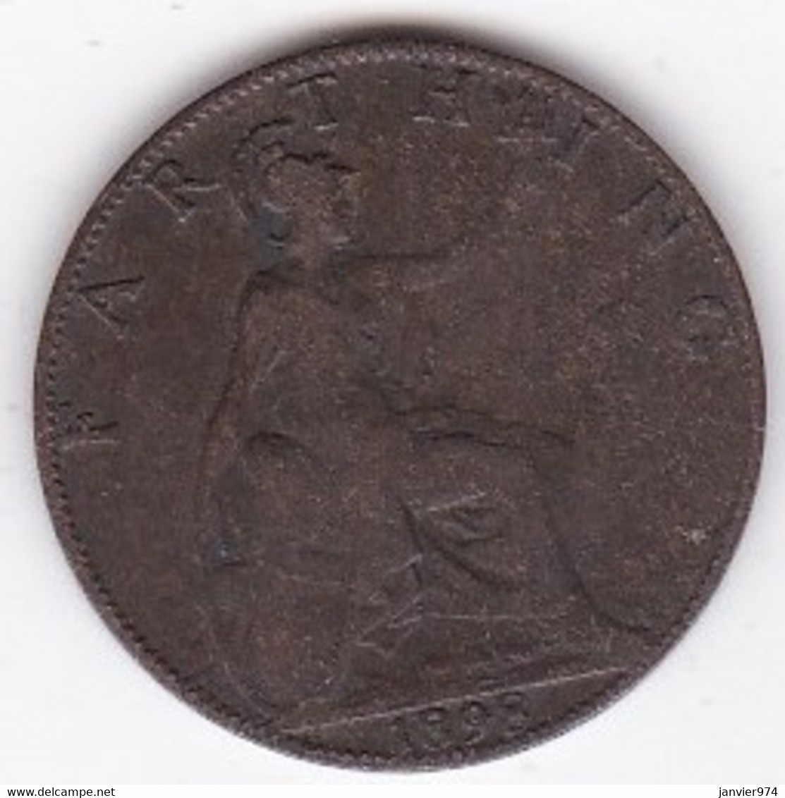 Grande-Bretagne 1 Farthing 1898, Victoria, En Bronze,  KM# 788 - B. 1 Farthing