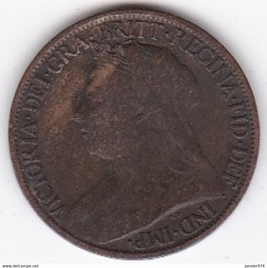 Grande-Bretagne 1 Farthing 1898, Victoria, En Bronze,  KM# 788 - B. 1 Farthing