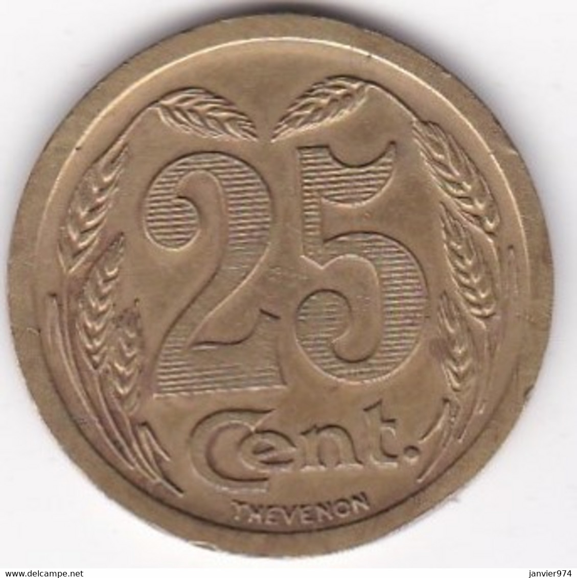 Nécessité Evreux. Chambre De Commerce. Essai 25 Centimes 1921, En Laiton - Probedrucke