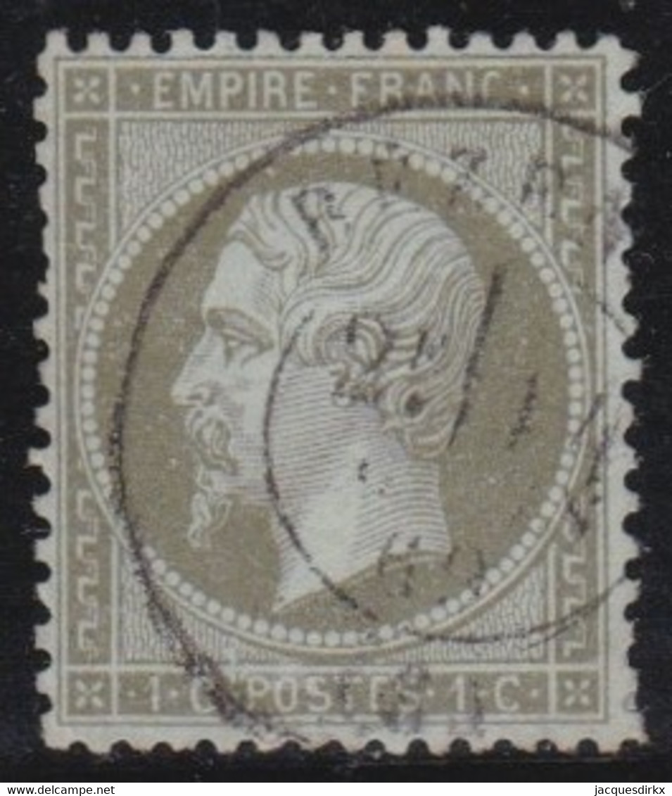 France   .    Y&T   .   19    (2 Scans)     .    O    .   Oblitéré - 1862 Napoleone III