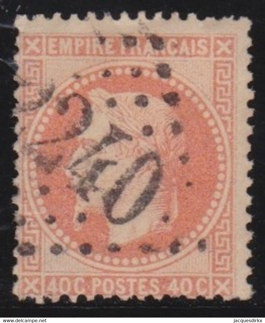France   .    Y&T   .   313    .    O    .    Oblitéré - 1863-1870 Napoléon III Lauré