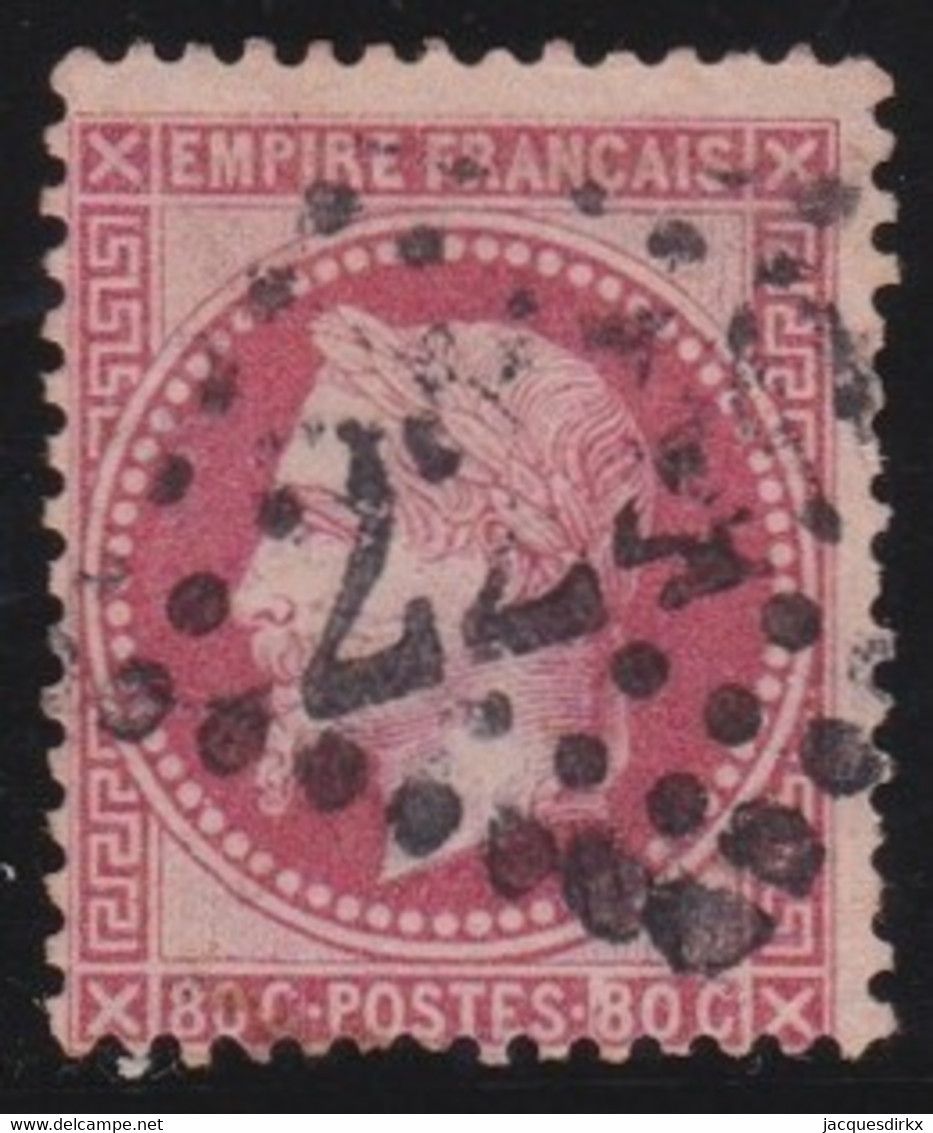 France   .    Y&T   .   32   .     O     .   Oblitéré - 1863-1870 Napoléon III. Laure