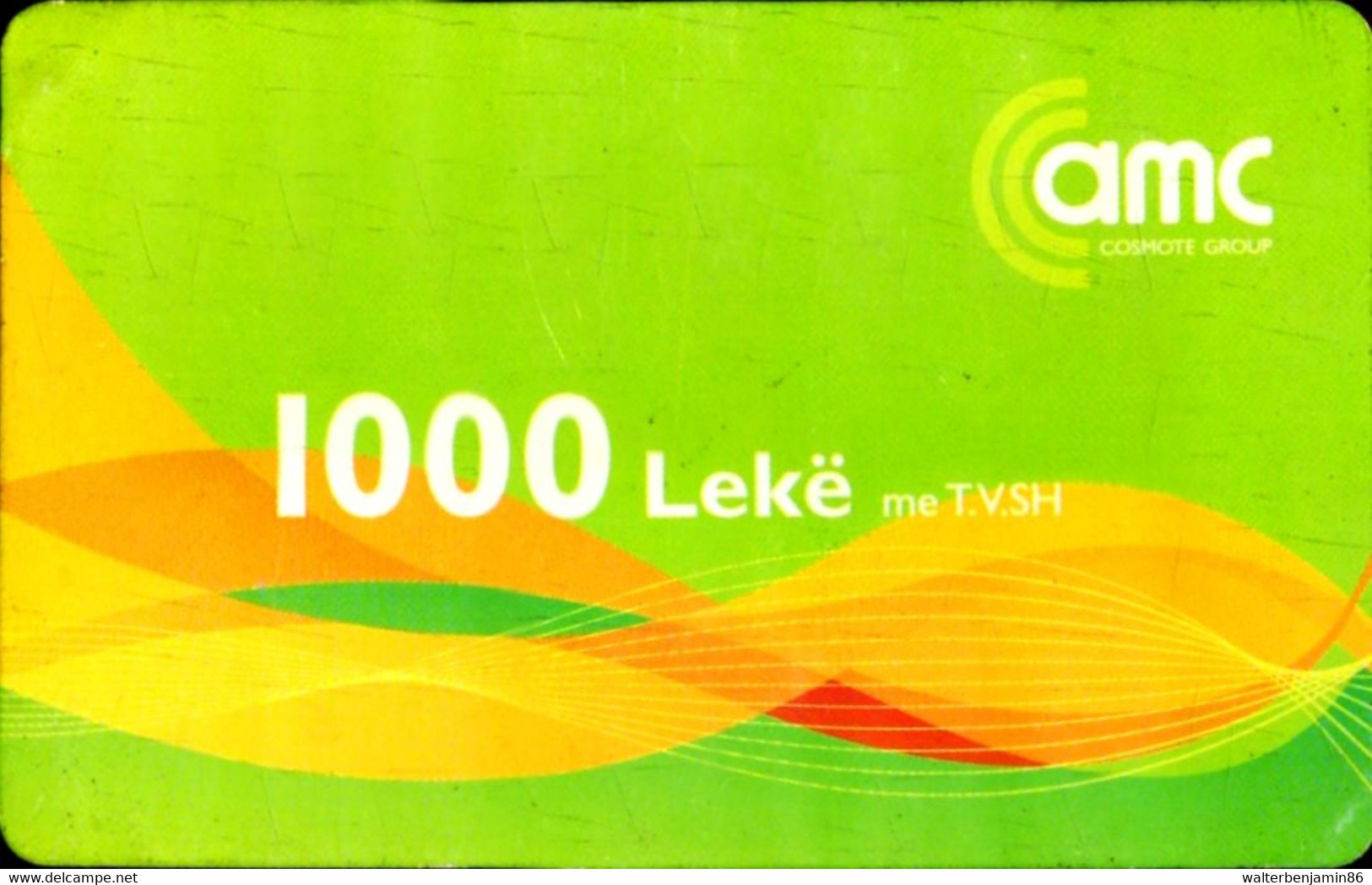 SCHEDA TELEFONICA PHONECARD USED ALBANIA MOBILE COMPANY LOGO 1000 L 29/10/2011 - Albanien