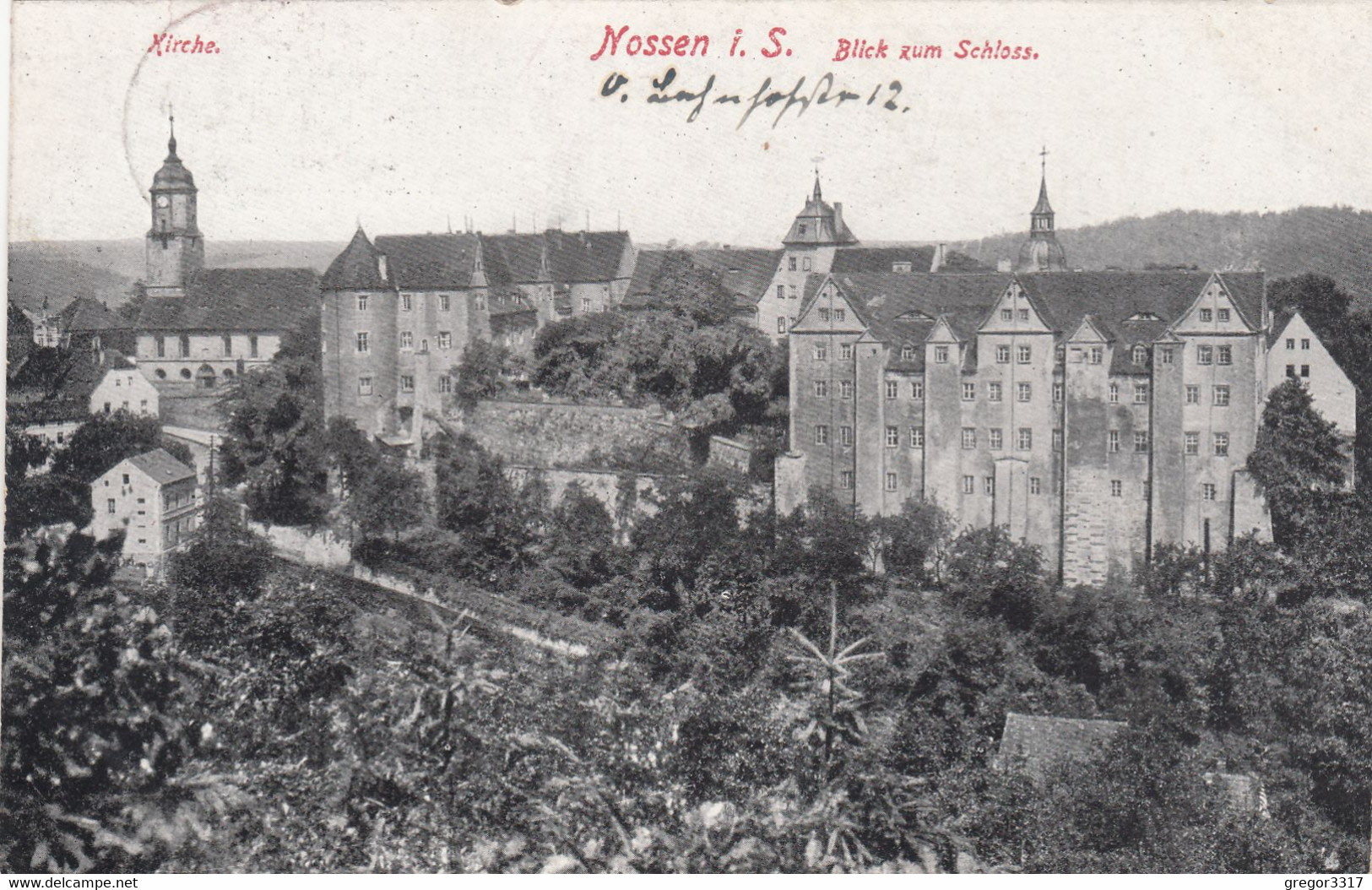 B8293) NOSSEN I. S. - Blick Zum SCHLOSS - Kirche Old ! 27.9.1930 !! - Nossen