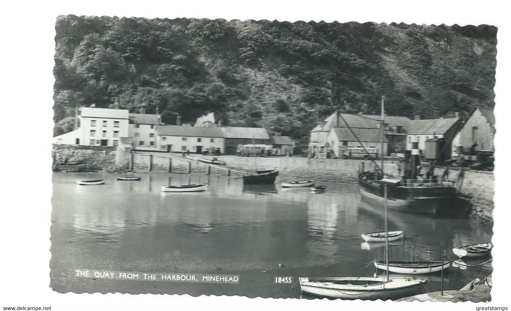 Somerset   Postcard   The Quay From Minehead  Harvey Barton  Rp - Minehead