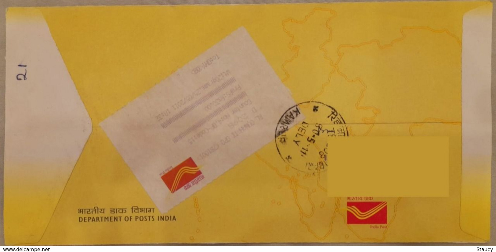 India 2011 2nd AFRICA-INDIAN SUMMIT (SG-2816-2817) 2v SET Franked "Issue Date" Registered Speed Post Cover As Per Scan - Altri & Non Classificati