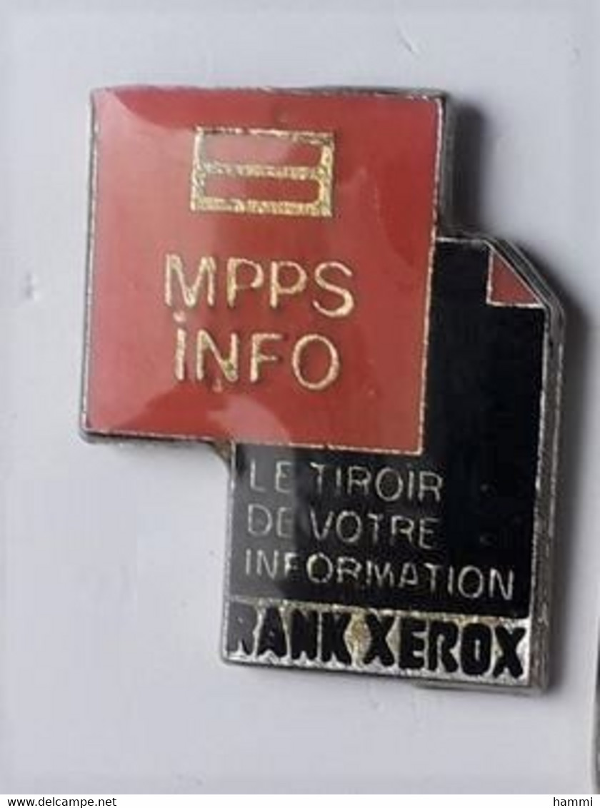 L323 Pin's MPPS Info Le Tiroir De Votre Informatique Rank Xerox Achat Immédiat - Computers