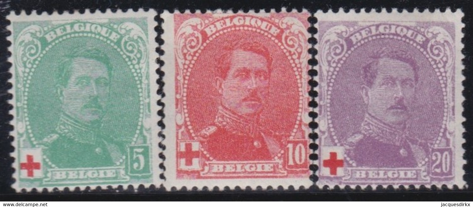 Belgie  .  OBP   .    129/131     .    *  .    Ongebruikt Met Gom   .   /    .  Neuf Avec Gomme - 1914-1915 Rotes Kreuz