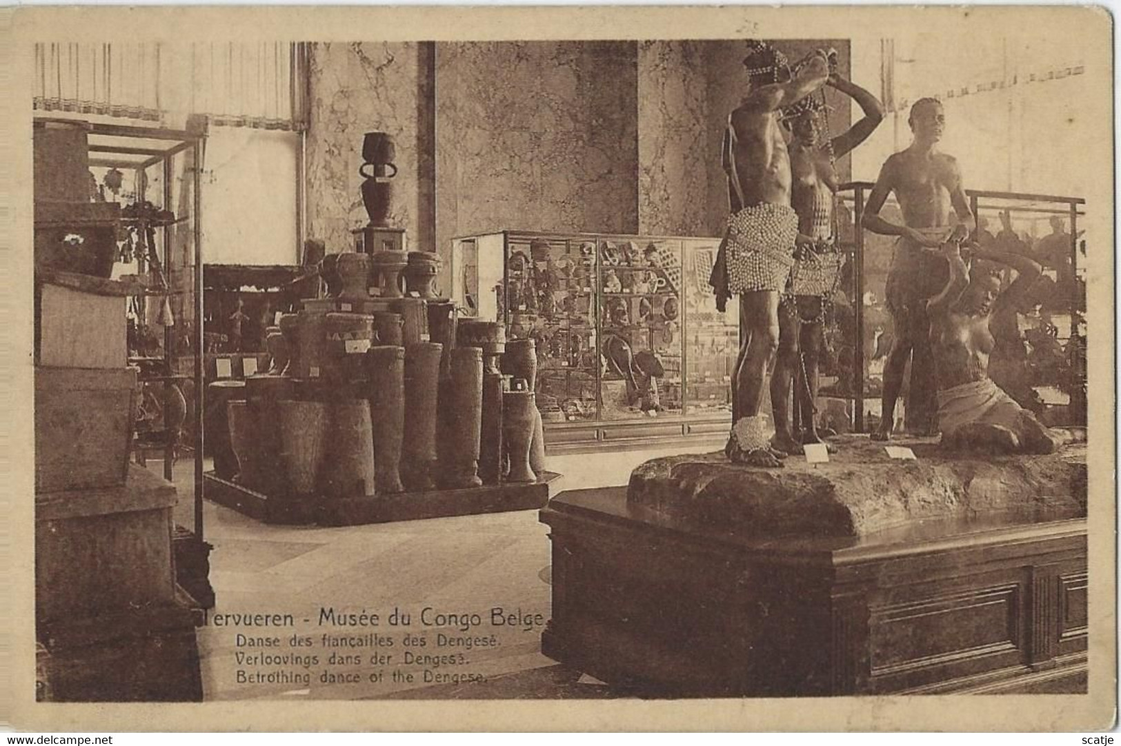 Tervueren   -   Musée Du Congo Belge   -   Dans Des Flançailles Des Dengesé.   1925   Naar   Gent - Tervuren