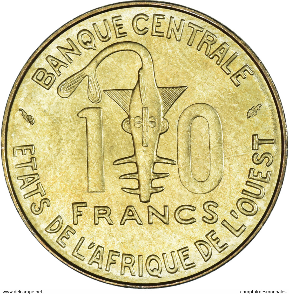 Monnaie, Communauté économique Des États De L'Afrique De L'Ouest, 10 Francs - Elfenbeinküste