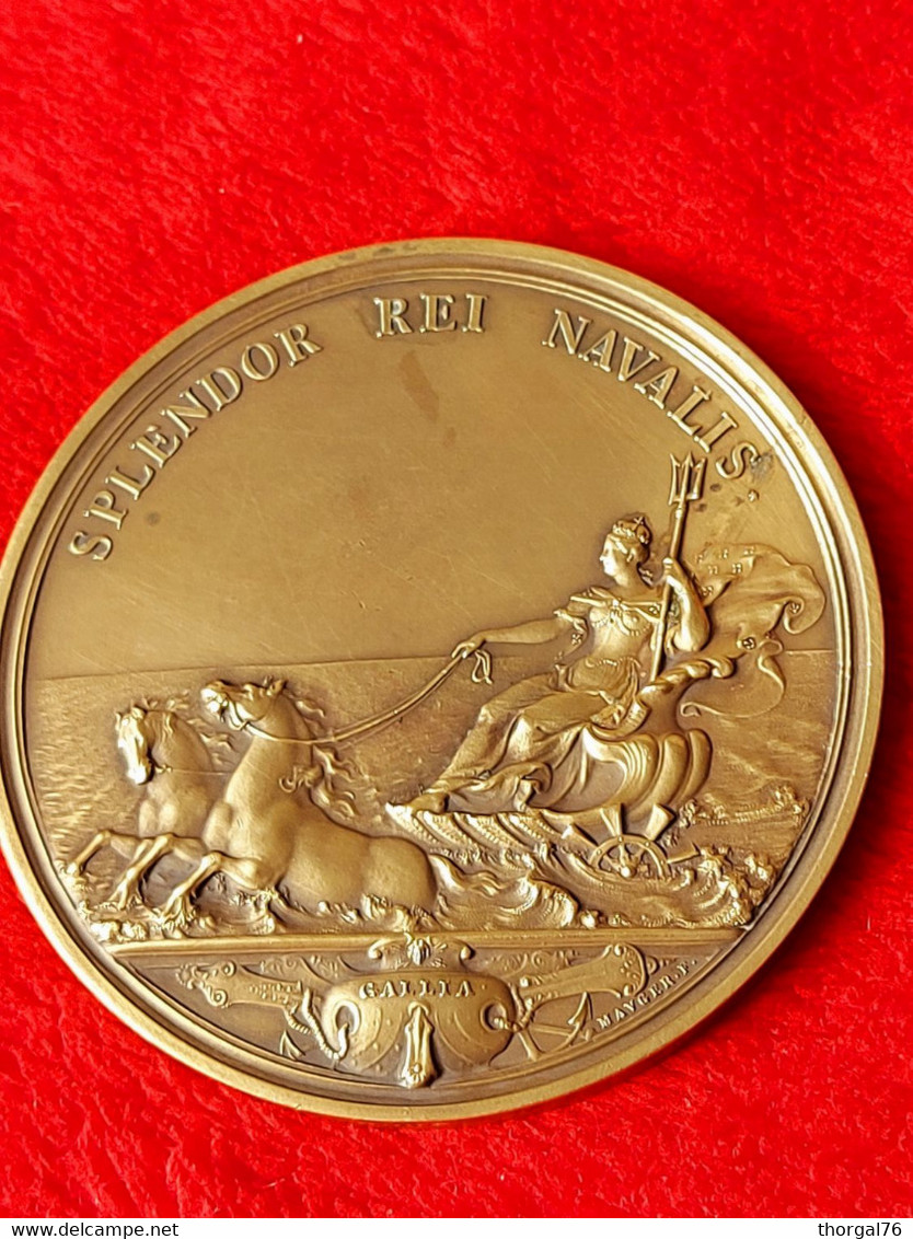 LOUIS XIV LE GRAND ROI TRES CHRETIEN MEDAILLE EN HOMMAGE A LA MARINE ROYALE