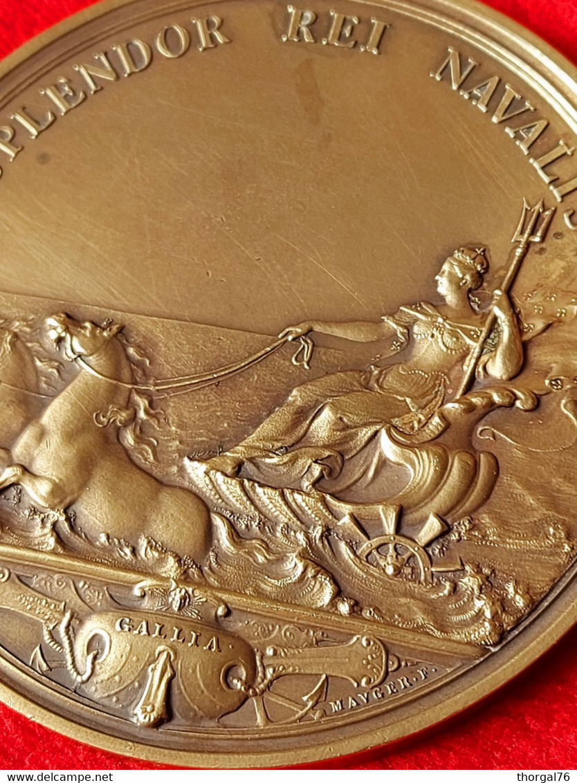 LOUIS XIV LE GRAND ROI TRES CHRETIEN MEDAILLE EN HOMMAGE A LA MARINE ROYALE