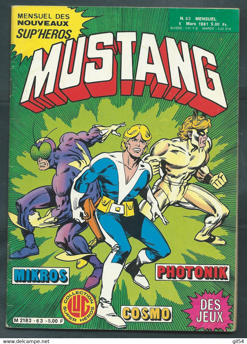 « Mustang » Mensuel N° 63 - 5/3/1981 TBE.  FAU 14902 - Mustang
