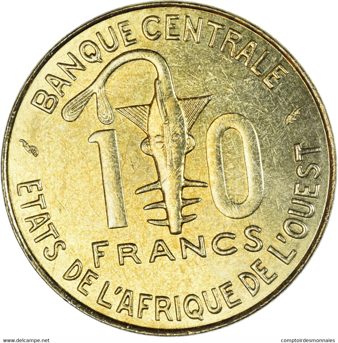 Monnaie, Communauté économique Des États De L'Afrique De L'Ouest, 10 Francs - Elfenbeinküste