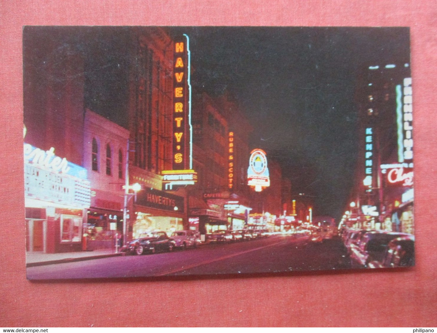 Night View  Main Street.   Little Rock Arkansas > Little Rock     Ref 5797 - Little Rock