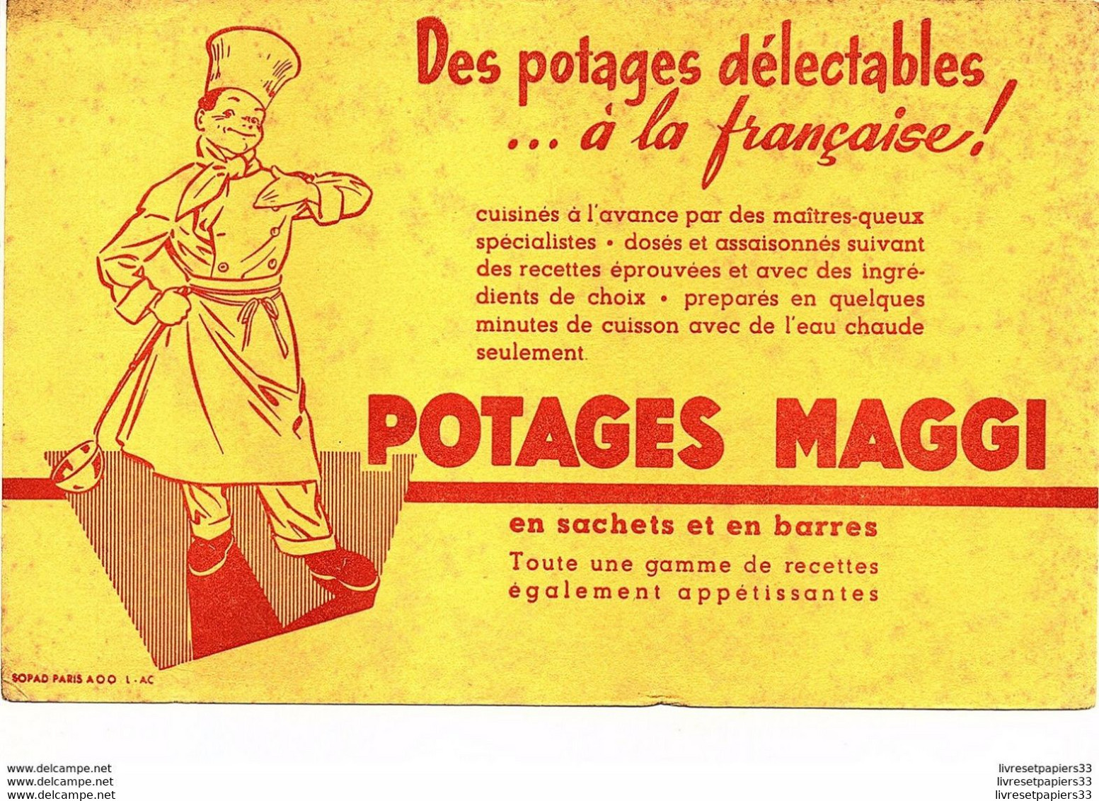 BUVARD POTAGE MAGGI - Minestre & Sughi