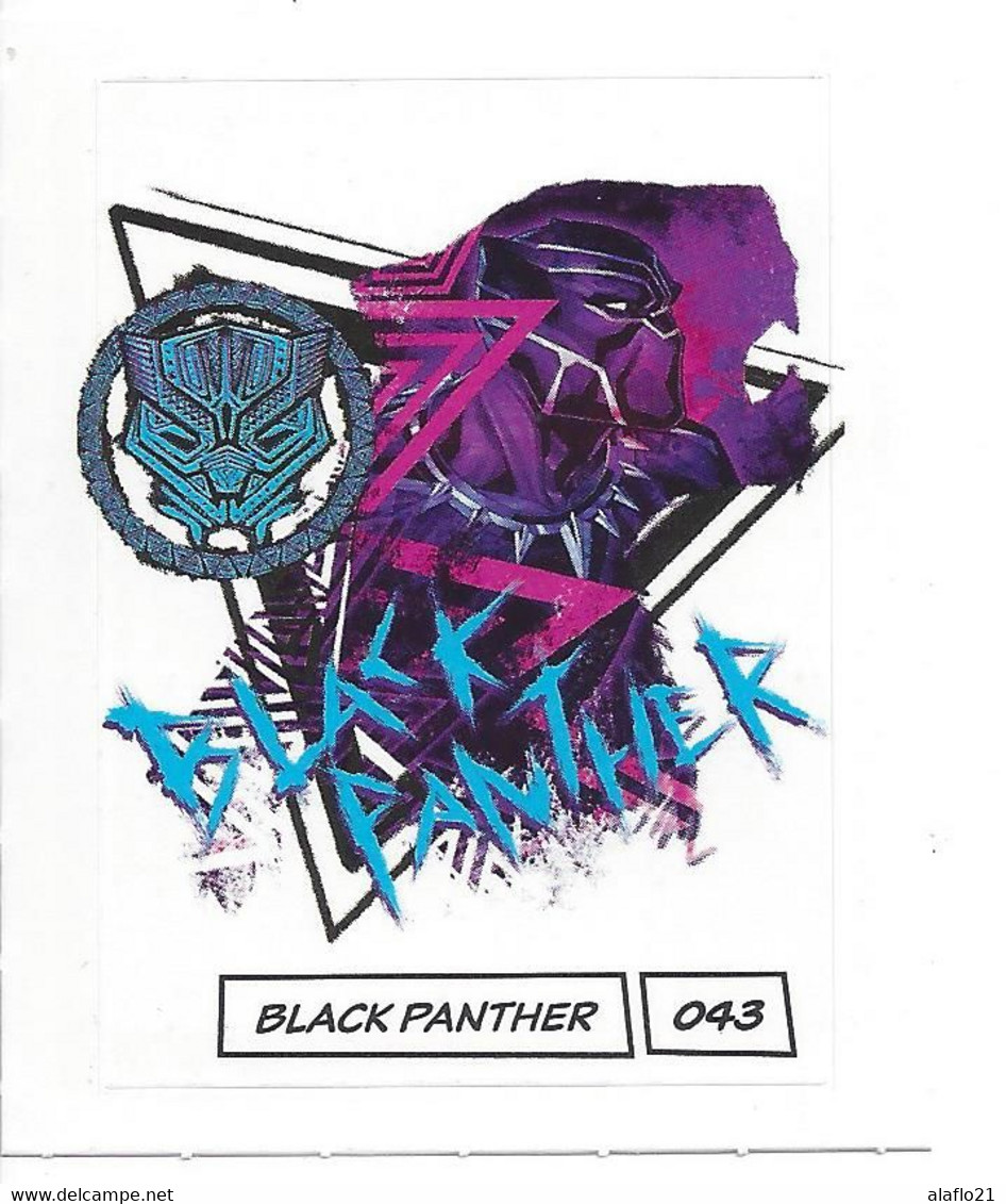 CARTE STICKER MARVEL LECLERC 2020 - N° 043 - BLACK PANTHER - Marvel