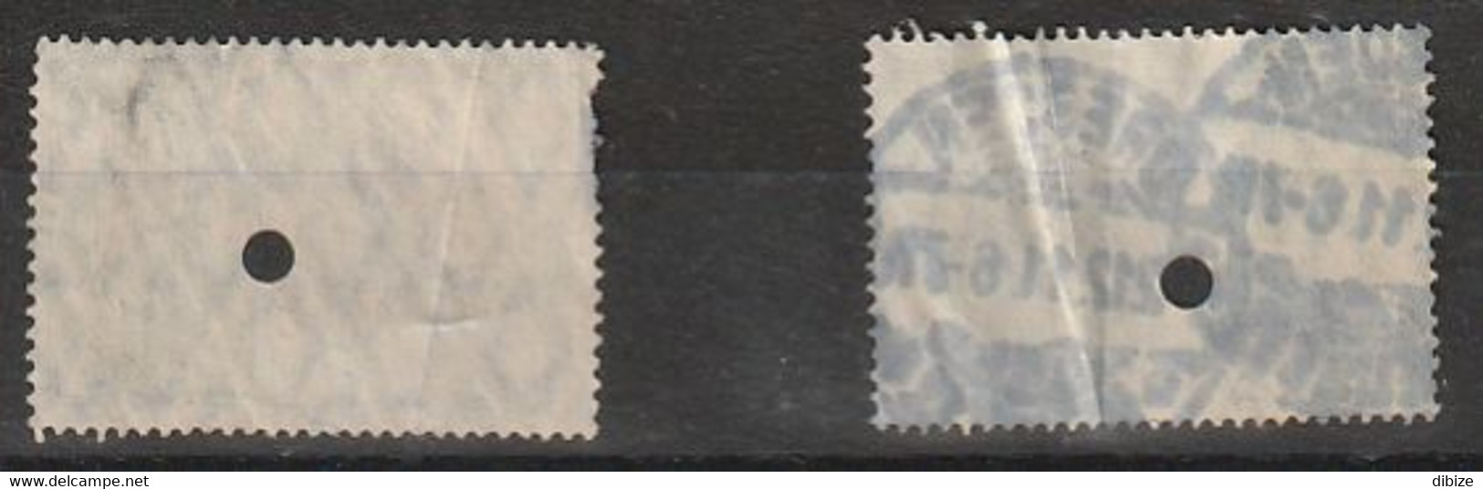 2 Timbres Oblitérés. Perforés En Cercles. Allemagne. Reich. Etat Moyen. - Perforiert/Gezähnt