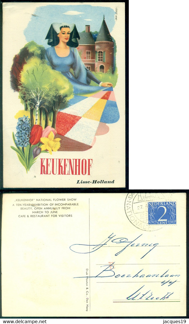 Nederland 1952 Ansichtkaart Keukenhof - Lisse - Lisse