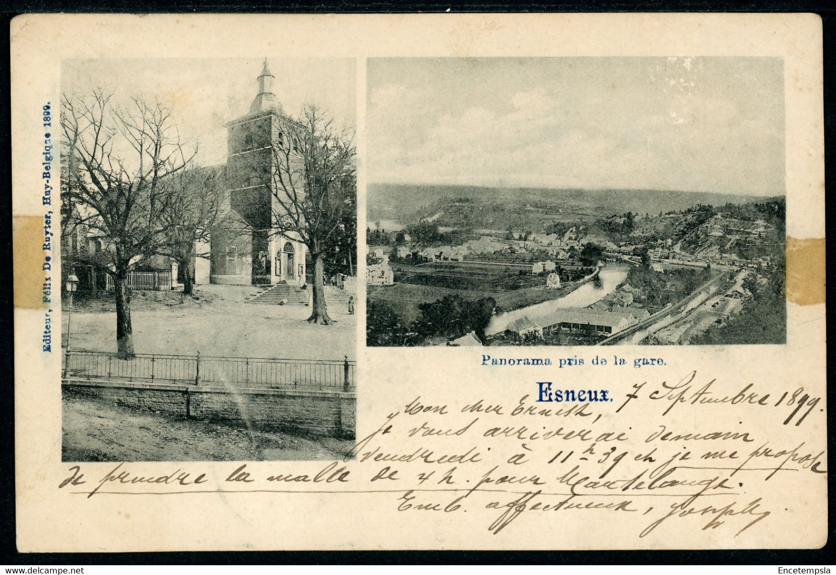 CPA - Carte Postale - Belgique - Esneux - Panorama Pris De La Gare - 1899 (CP21774OK) - Esneux