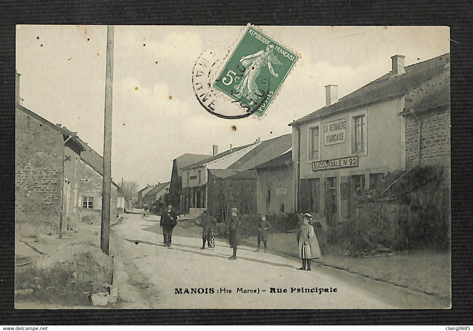 52 - MANOIS - Rue Principale - 1911 - Other & Unclassified