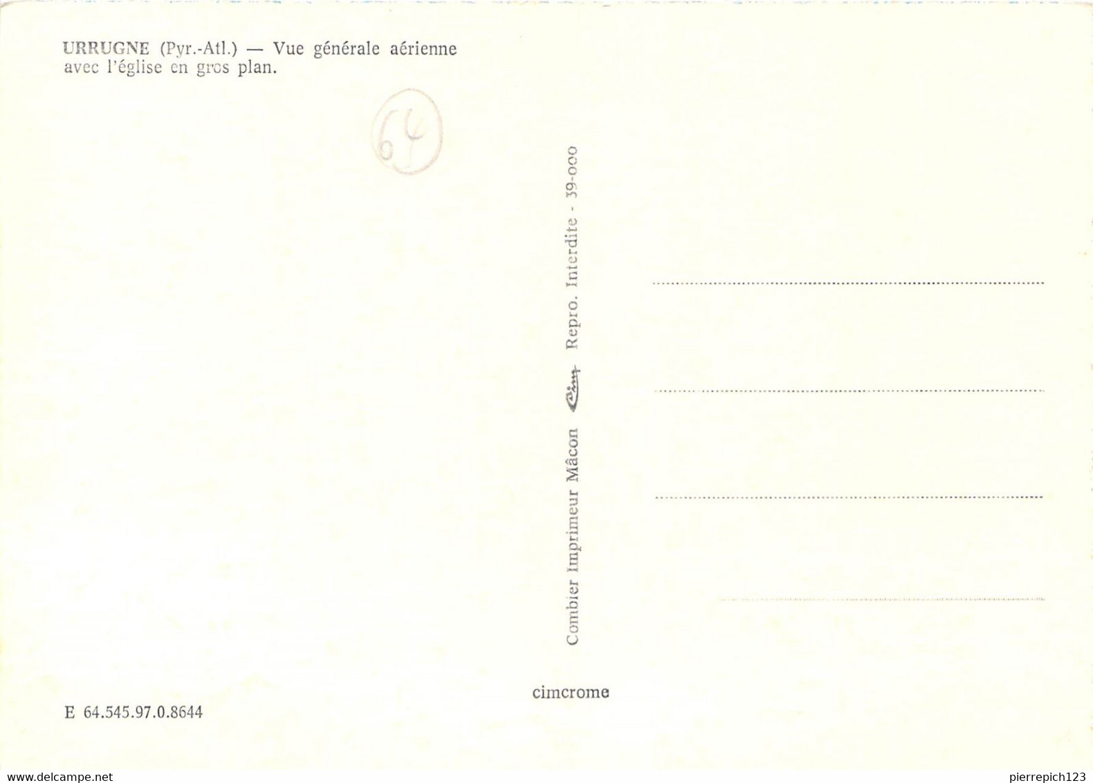 64 - Urrugne - Vue Générale Aérienne Avec L'église En Gros Plan - Urrugne