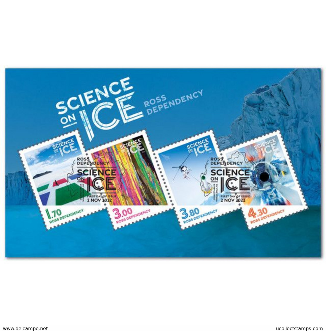 Ross Dependency 2022    Science On Ice     Blok-m/s  Cancelled - Unused Stamps