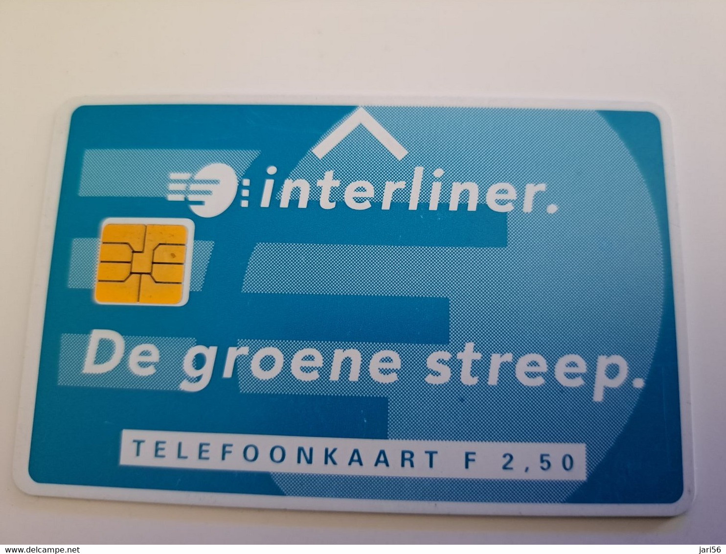 NETHERLANDS  ADVERTISING CHIPCARD HFL  2,50   /  INTERLINER/ GROENE STREEP         CRD 028  MINT    ** 11639** - Privé