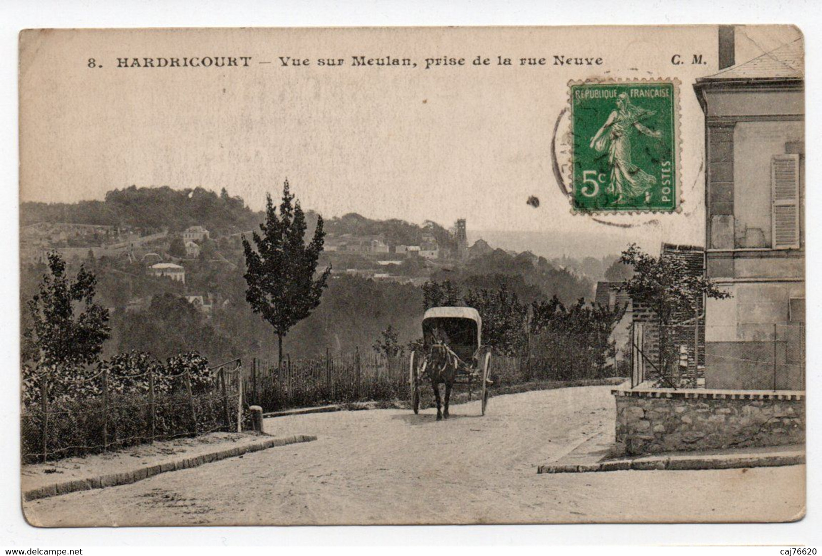Hardricourt , Vue Sur Meulan , Prise De La Rue Neuve - Hardricourt