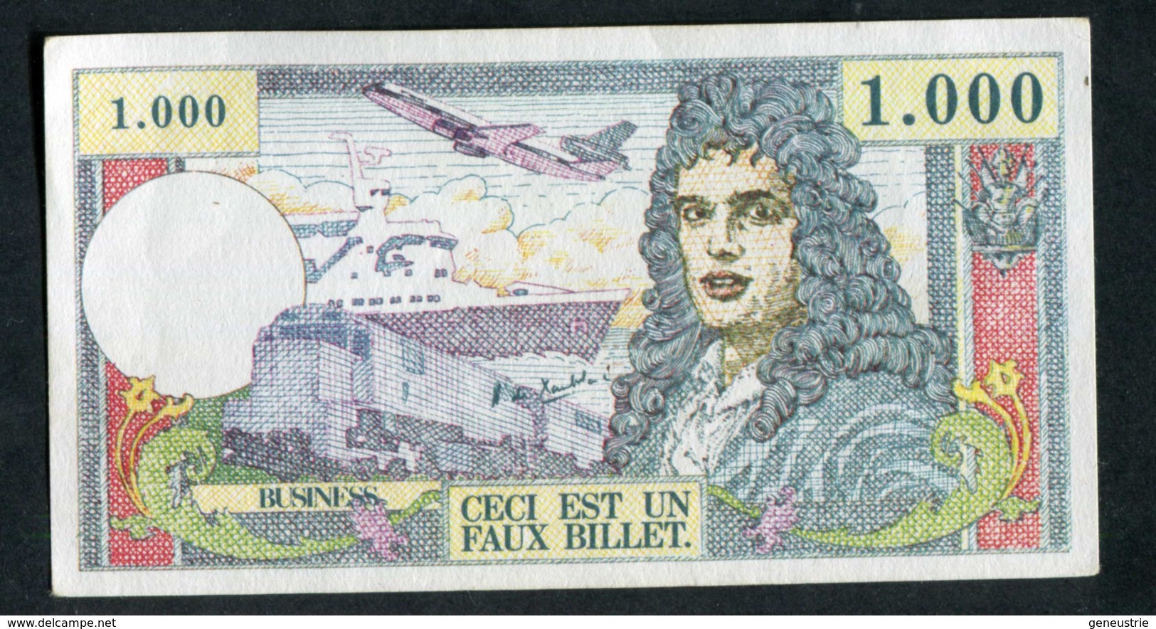 Billet De Banque Fantaisie De 1000F (années 60) "Ceci Est Un Faux Billet / Business" - Fictifs & Spécimens