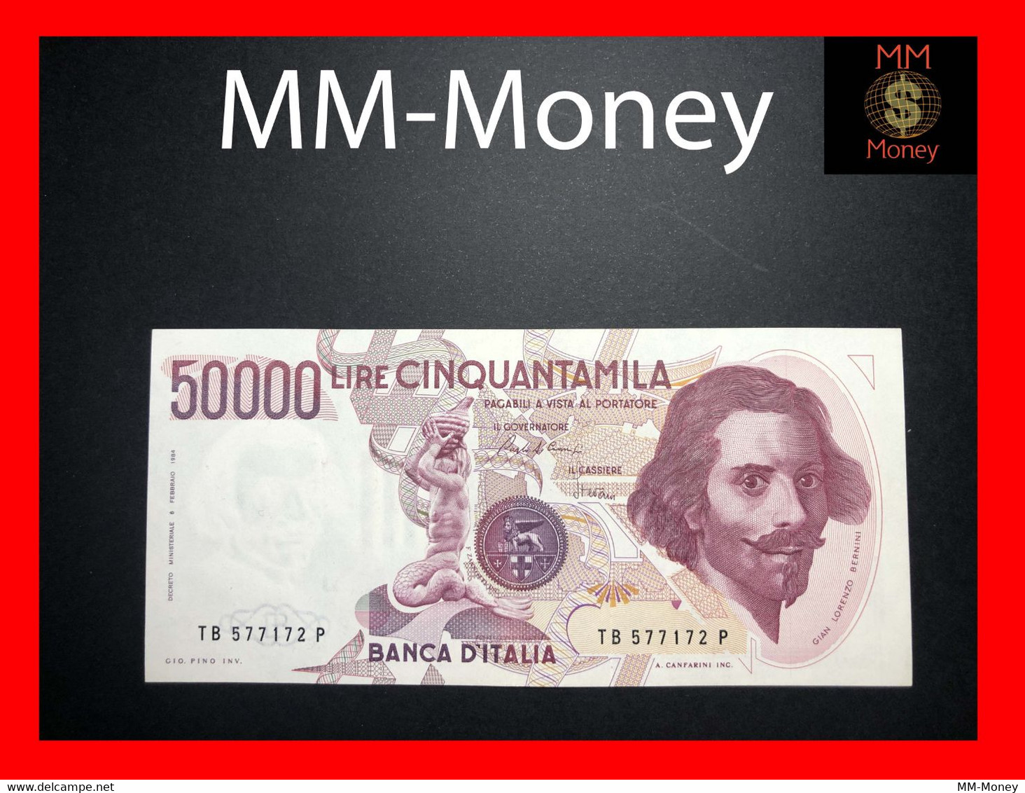 ITALY 50000  50.000 Lire  28.10.1985  P. 113  Serie B   XF   [MM-Money] - 50000 Liras