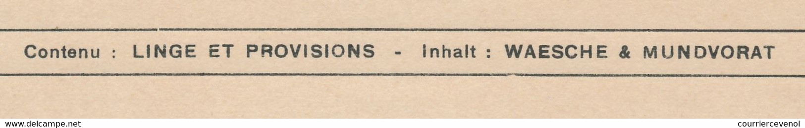 FRANCE - Grande étiquette Pour Envoi De Linge Et Provisions - Service Des Prisonniers De Guerre Kriegsgefangenensendung - WW II