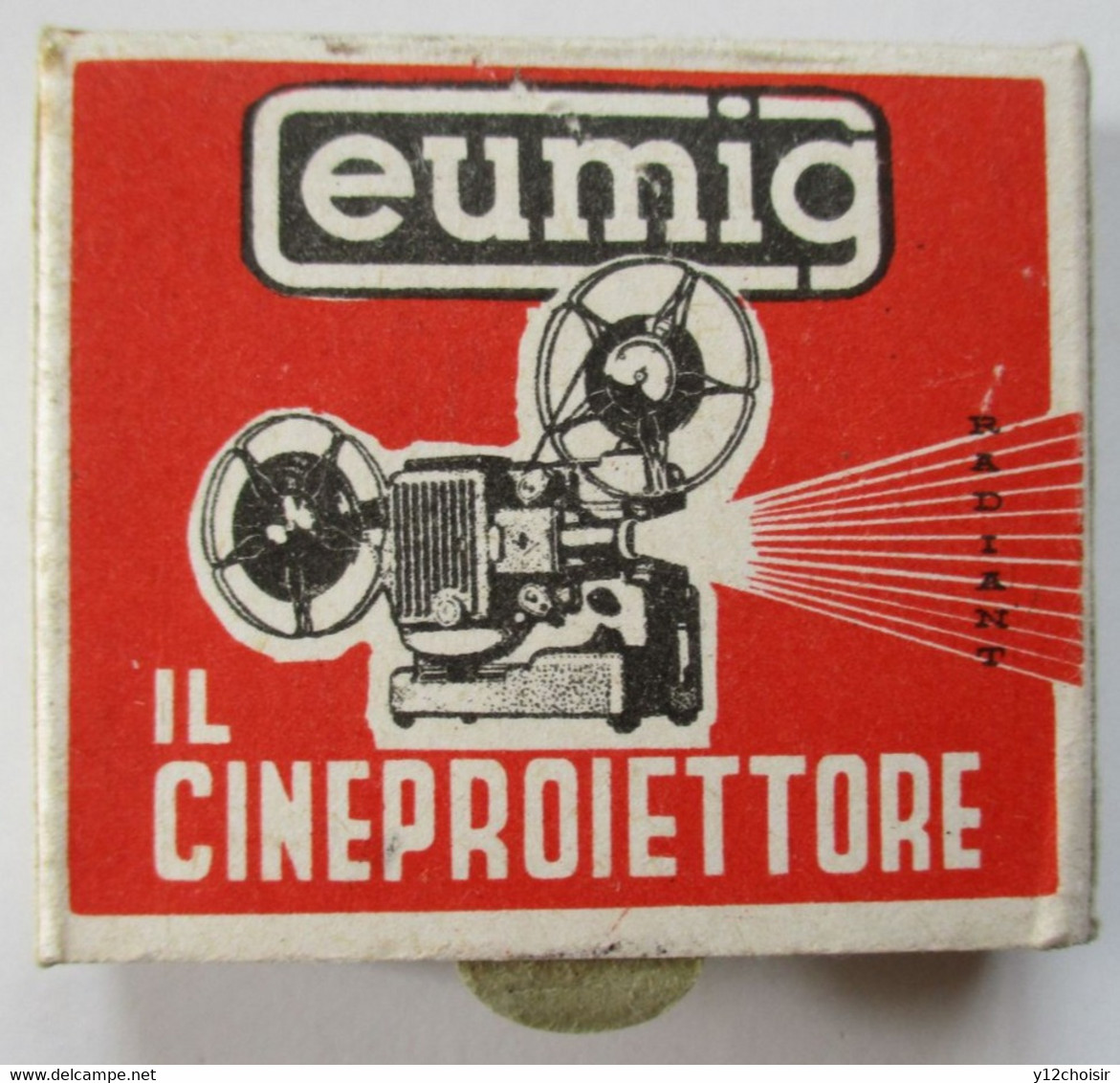 BOITE DE PETITES ALLUMETTES EUMIG LA CINEPRESA IL CINEPROIETTORE MILANO SOCIETA FABBRICHE FIAMMIFERI ED AFFINI - Boites D'allumettes